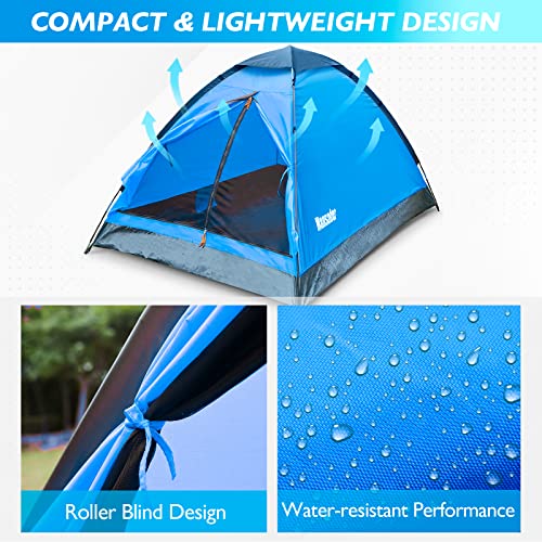 Mansader 2 Person Camping Dome Tent,Waterproof Lightweight Portable Tents for Outdoor Camping Hiking Travel