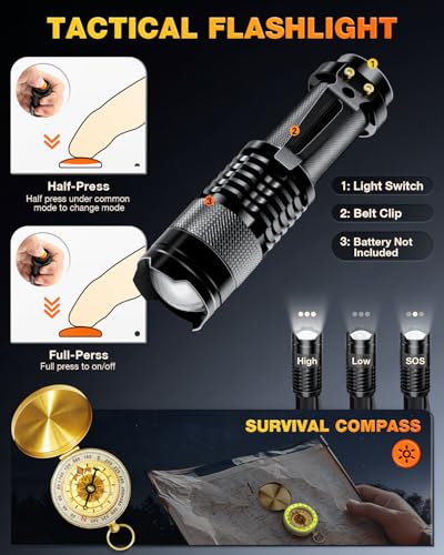 Gifts for Men-Christmas | 21-in-1 Survival Gear & Camping Accessories | Fishing & Hunting Equipment | Unique Birthday Gift...