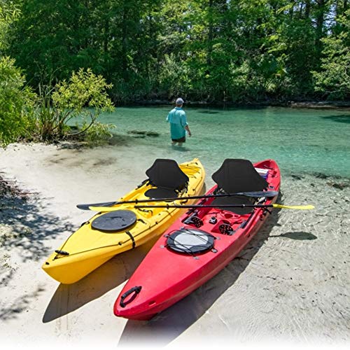 Kayak Seat, Adjustable Padded Canoe Single Seat Detachable Replacement Boat Backrest Fishing Seat Cushion with Strap and B...