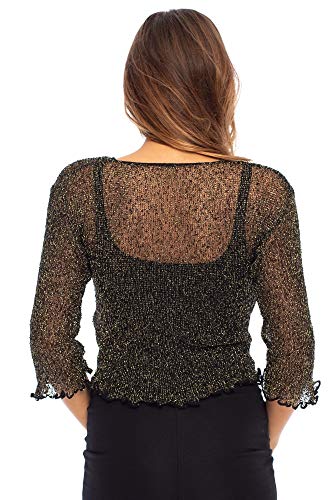 Back From Bali Womens Sheer Shrug Cardigan Lightweight Knit