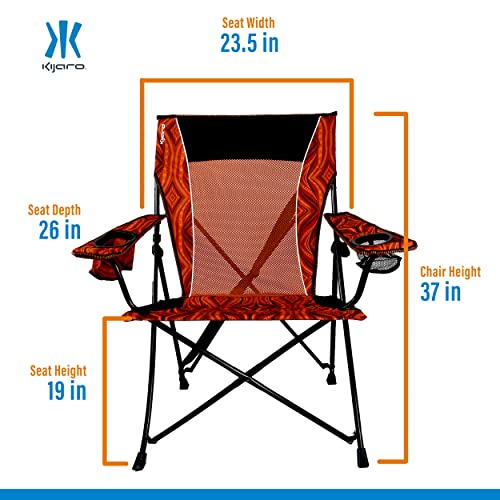 Kijaro Enjoy Versatile Folding Sports, Outdoor Chair & Lawn Chair, Dual Lock Feature, Destination Print - Victoria Desert ...