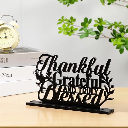 Geetery Inspirational Table Centerpieces Wooden Religious Inspirational Home Decoration Motivational Blessed Table Decor f...