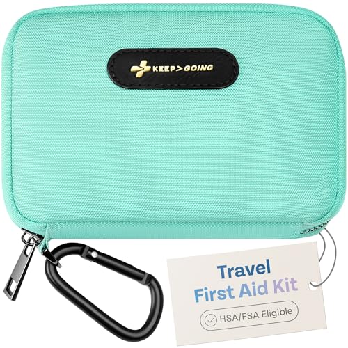 KeepGoing Travel First Aid Kit for Car, Home, Hiking, Camping and Outdoor Emergencies - First Aid Kit Travel Size TSA-Appr...