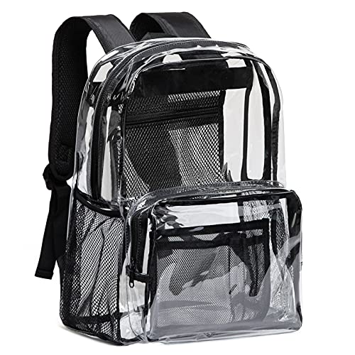 Vorspack Clear Backpack - Heavy Duty PVC Transparent See Through Backpack for College & Workplace