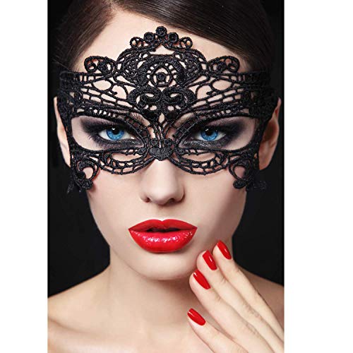 20 Pieces Lace Mask Masquerade Venetian Eyemask Halloween Sexy Woman Lace Mask for Halloween Masquerade Carnival Party Cos...