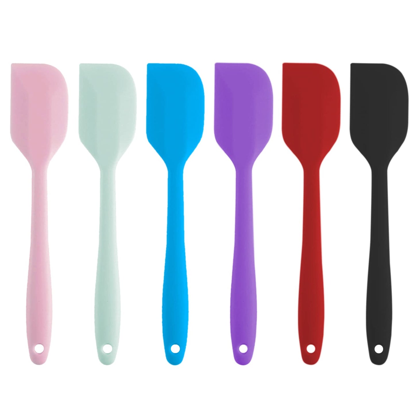 Kitchen GIMS Silicone Spatula Set 6 Pack 8.5 inch Small Rubber Spatula Heat Resistant Mini Silicone Spatula Non-Stick Flexible for Baking Cooking Mixing and Kitchen Use