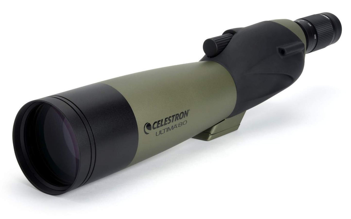 Celestron – Ultima 80 Straight Spotting Scope – 20-60x Zoom Eyepiece – Multi-Coated Optics for Bird Watching, Wildlife, Scenery and Hunting – Waterproof and Fogproof – Includes Soft Carrying Case