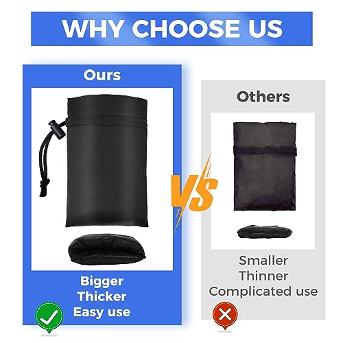 Outdoor Faucet Covers for Winter Freeze Protection, 2 Pack 6.7" x 9.5" Hose Bib Cover, Water Spigot Covers Winter Insulate...