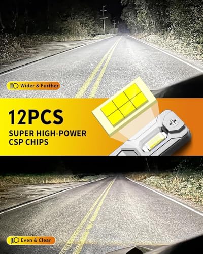 Termitor Latest H11/H9 LED Bulbs, 50,000LM 10X Super Brighter, 6500K Cool White, 1:1 Mini Halogen Size H11 Driving Lights ...