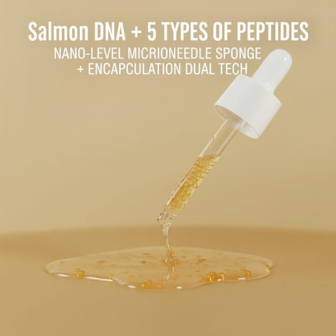 Salmon DNA PDRN Face Serums - Glow Serum with Niacinamide, Hyaluronic Acid, Collagen, Vitamin C & Peptides - Hydrating, Brightening & Firming Serum for Radiant, Smooth & Balanced Skin