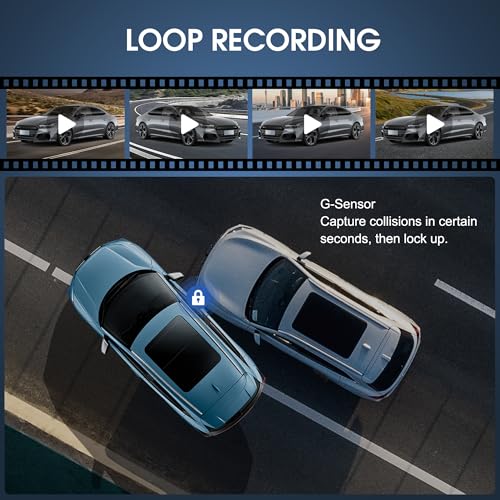 Wireless Portable CarPlay Screen，8.1" Portable Touchscreen Car Stereo with 2K Dash Cam/Carplay & Android Auto，1080P Backup...