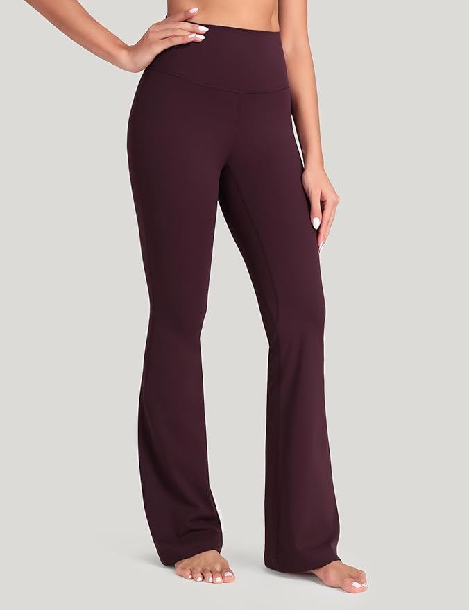 HeyNuts Harmony Flare Leggings 29"/30.5"/32.5"/34.5", High Waisted Tummy Control Wide Leg Bootcut Yoga Pants Lounge Soft