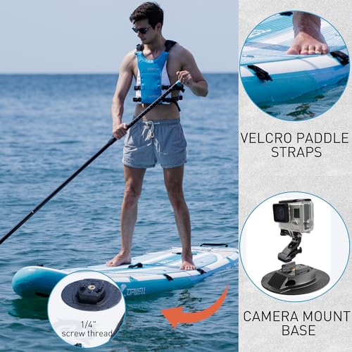 UPWELL 11’6”/11'2”/11'/10'8”/10'6”/10'2” Inflatable Stand Up Paddle Board with sup Accessories Including Backpack, Repairi...