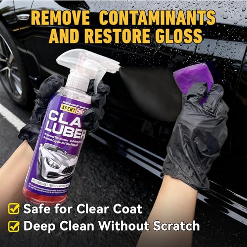 Car Clay Bars Auto Detailing 4 Pack 400g(4x100g) and Clay bar Lubricant Tablets 10 Pack(1pcs=16 oz) Clay bar kit, Spray Bo...