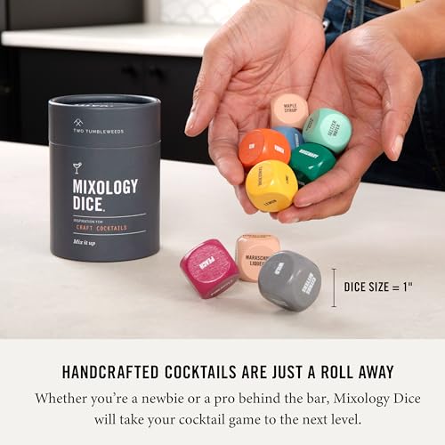 Two Tumbleweeds Mixology Dice - New Edition: Set of 9 Dice to Inspire Craft Cocktails & Mocktails with Recipe Booklet - Un...