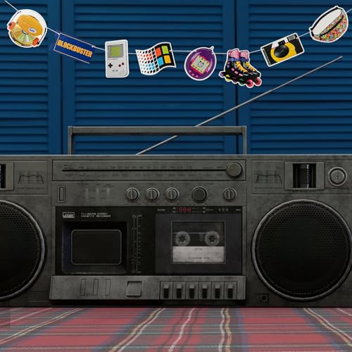 UOREND 90s Party Banner - 2000s Theme - 90s Party Decorations - Throwback 1990s Birthday Decorations Supplies - Back To Th...