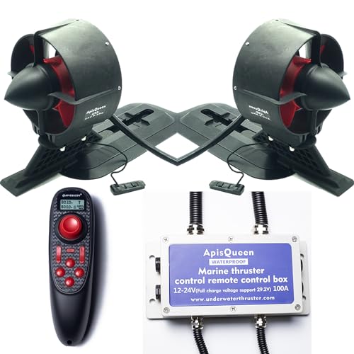 ApisQueen 24V 150KV Underwater Thruster U92 Set,with 6 Channel Remote Control and ESC,23.6Kg(52.1LBS) Thrust Brushless Mot...