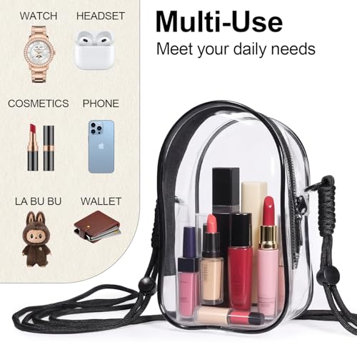 AICase Protective Case for Labubu Plush Doll,Clear Bag for Stadium Events Crossbody Doll Bag Accessories Stadium Approved ...
