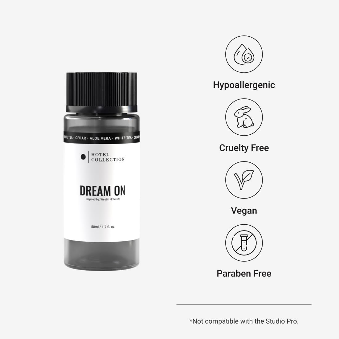 Hotel Collection Diffuser Oil - Dream On - Aromatherapy Essential Fragrance Oil - Bright White Tea, Sweet Vanilla, & Earthy Cedar - 50ML 1.7 Fl oz