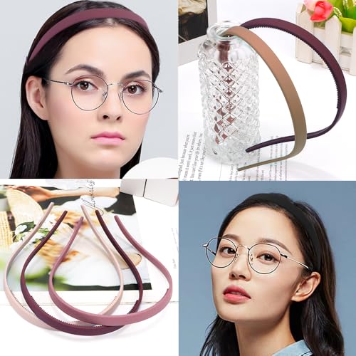 TOBATOBA Headbands for Glasses Wearers No Pressure No Headache Comfortable Hairbands Square Sunglasses Headband for Women ...