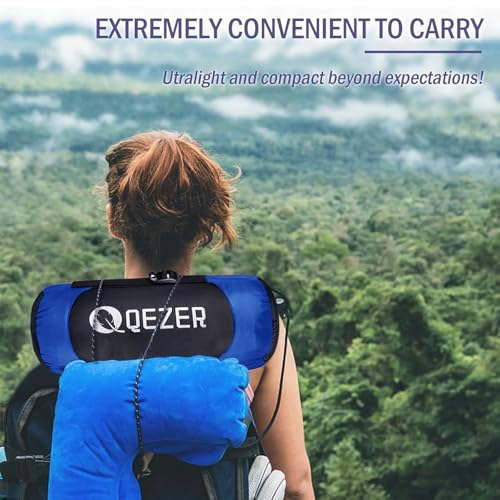 QEZER Down Sleeping Bag for Adults 0°F 10°F 15°F 20°F Backpacking Sleeping Bag for Cold Weather with Compression Sack