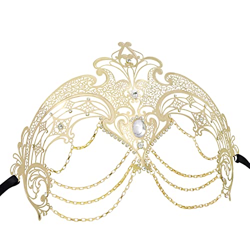 Thmyo Women's Masquerade Laser Cut Metal Venetian Pretty Halloween Costume Mask