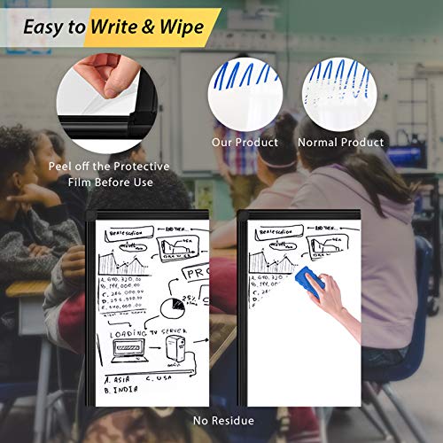 Easel Whiteboard - Magnetic Portable Dry Erase Easel Board 36 x 24 Tripod Whiteboard Height Adjustable Flipchart Easel Sta...
