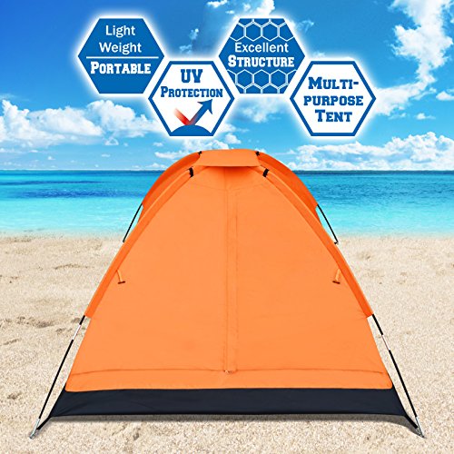 BenefitUSA 2-3 Person Portable Backpacking Tent for Family Camping Hiking Traveling