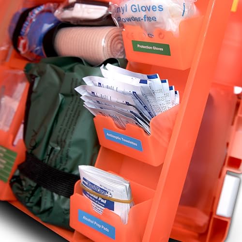 Rapid Care First Aid Kit, 100 Person Trauma Kit, 217 Pieces, ANSI 2021 Compliant, Exceeds OSHA Standards, AB2660 Trauma Re...