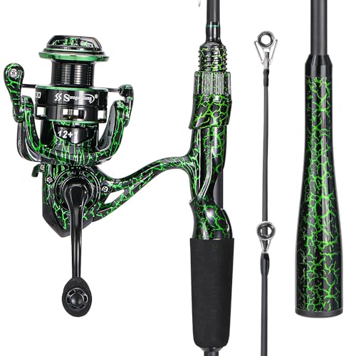 Sougayilang Casting Fishing Rod Combos, IM6 Graphite 2Pc Blanks, Anti-Reverse Baitcasting Reel, Stainless Steel Guides