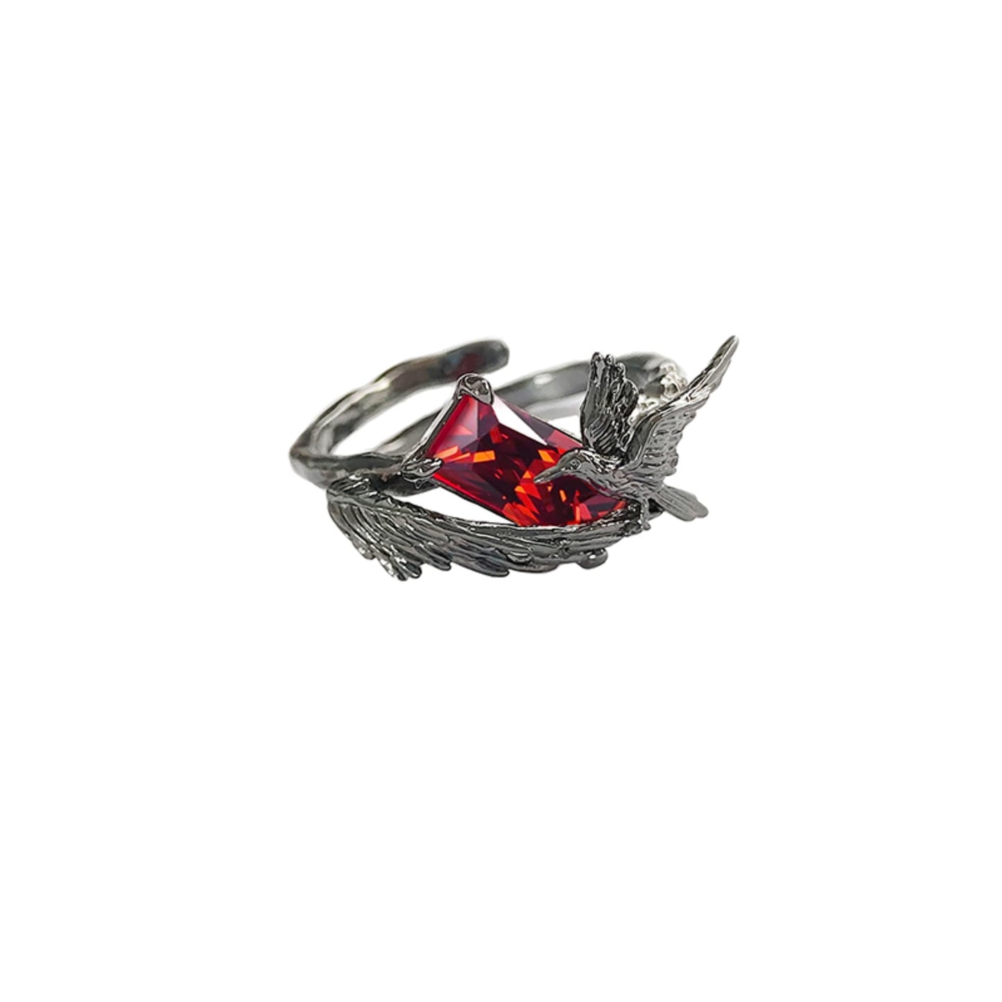MASW original design Hip Hop punk ring Black Crow Lady Ring Lady Gift M3352