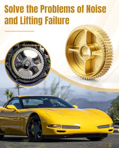 Quaneguzy Headlight Bronze Gear Fix for Headlight Motor with Failed Nylon Gear, Fit for Chevrolet Corvette C51997–2004-2PCS