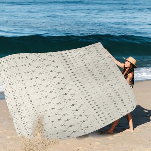 Beach Blanket Sandproof, Beach Mat Sand Free Waterproof, Large Picnic Blanket for 2-4 Adult, Lightweight Quick Drying & Du...
