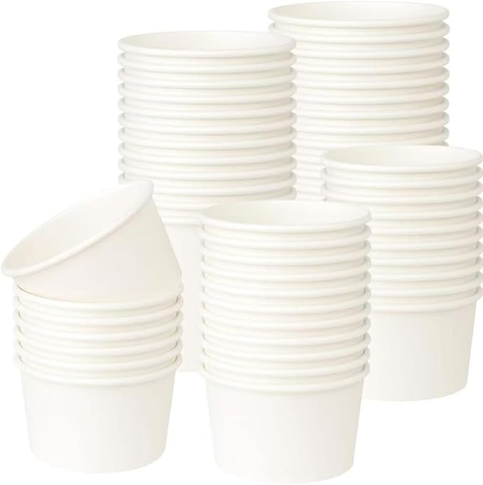 SOPARO 100/200/300/500/1000 PCS 10/12 Oz Ice Cream Paper Cups Batch Disposable Solid Color Paper Dessert Bowls for Snacks,...