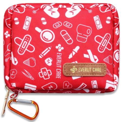 EVERLIT Mini Rescue Pack | 105 Medical Essentials Organized in Portable Storage Bag | Pocket Size Kids First Aid Kit with ...