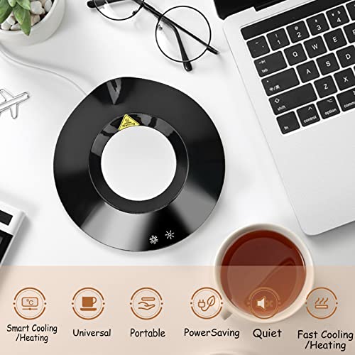 Yoidesu Cup Cooler Coffee Warmer, 2 in 1 Beverage Warmer and Drink Cooler, -3℃- 65 ℃ USB Heating and Cooling Mat Coffee Te...
