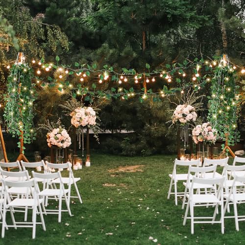 CEWOR 14 Pack 98ft Fake Ivy Vines, Artificial Ivy Garland with 100 LED String Lights, Hanging Plants Greenery Backdrop Gre...