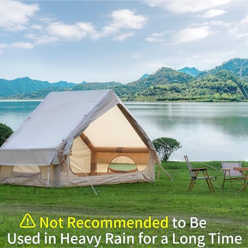 Mordern Outdoor Inflatable Tent with Pump for 4-6 Person - Easy Setup, 4 Season Waterproof, Large Space, 12 Mesh Windows B...