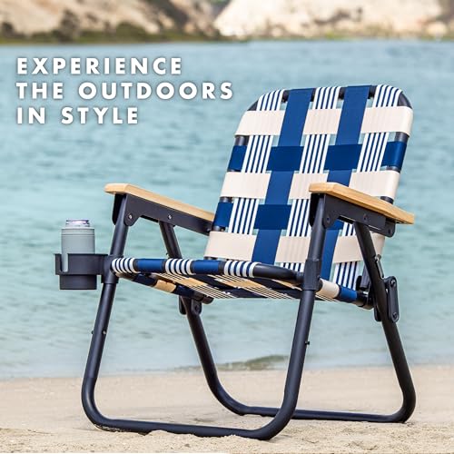 GoSports WOVN Beach Backpack Chair - 9 Styles Available - Premium Folding Camping Chair
