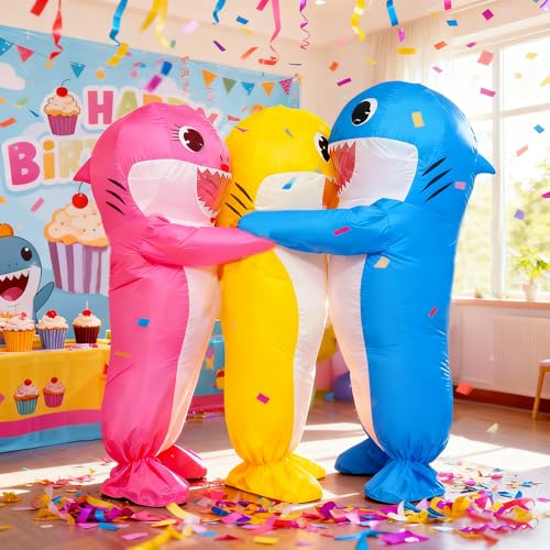 Inflatable Shark Costume for Adult, Halloween Blow up Shark Costume, Funny Party Cosplay Costume Fancy Dress up