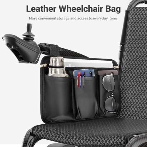 28lbs Ultralight 28 Miles Long Range 100% Carbon Fiber Travel Electric Wheelchairs for Adults, FreeWink Foldable Portable ...
