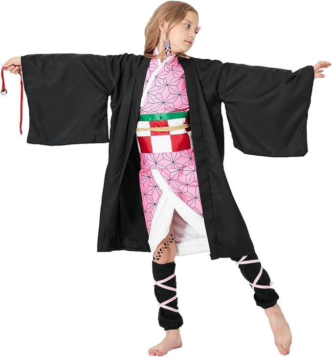 PTXZEQ Cosplay Costume Coslpay Outfit for Halloween Kids Adult(pink,kids 140)