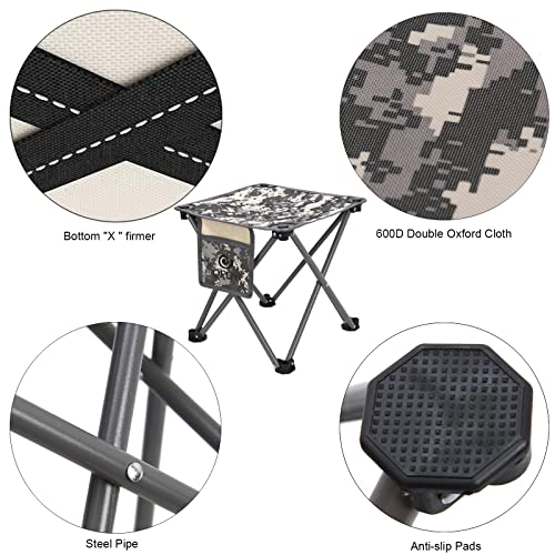 Opliy Camping Stool 2 Pack,13.5 Inch Portable Folding Stool for Outdoor Gardening and Beach Hiking Fishing,Foot Stool with...