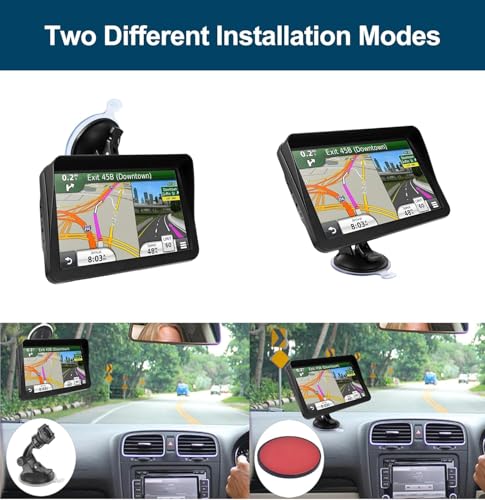 GPS Navigator for Car Truck RV, 9 inch Touch Screen Latest 2026 Map, Real Voice Spoken Turn-by-Turn Direction Reminding Na...