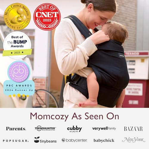 Momcozy Baby Carrier - Ergonomic, Cozy and Lightweight Carrier for 7-45lbs, Effortless to Put On, Ideal for Hands-Free Par...