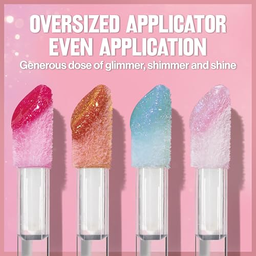 REVLON Super Lustrous Glimmer Gloss, Non-Sticky Lip Gloss, High-Shine Finish, Plant-Based Glitter, 003 Lavender Lust, 0.13...