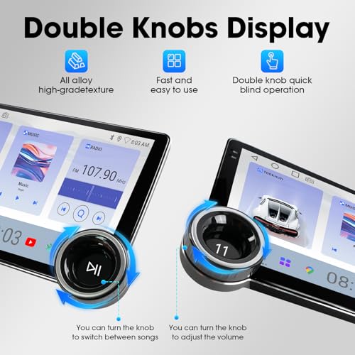 Haudio 10.1" Double Din Car Stereo - Wireless Apple CarPlay/Android Auto, Car Radio with Bluetooth 4.1, 2+64GB, HD Backup ...