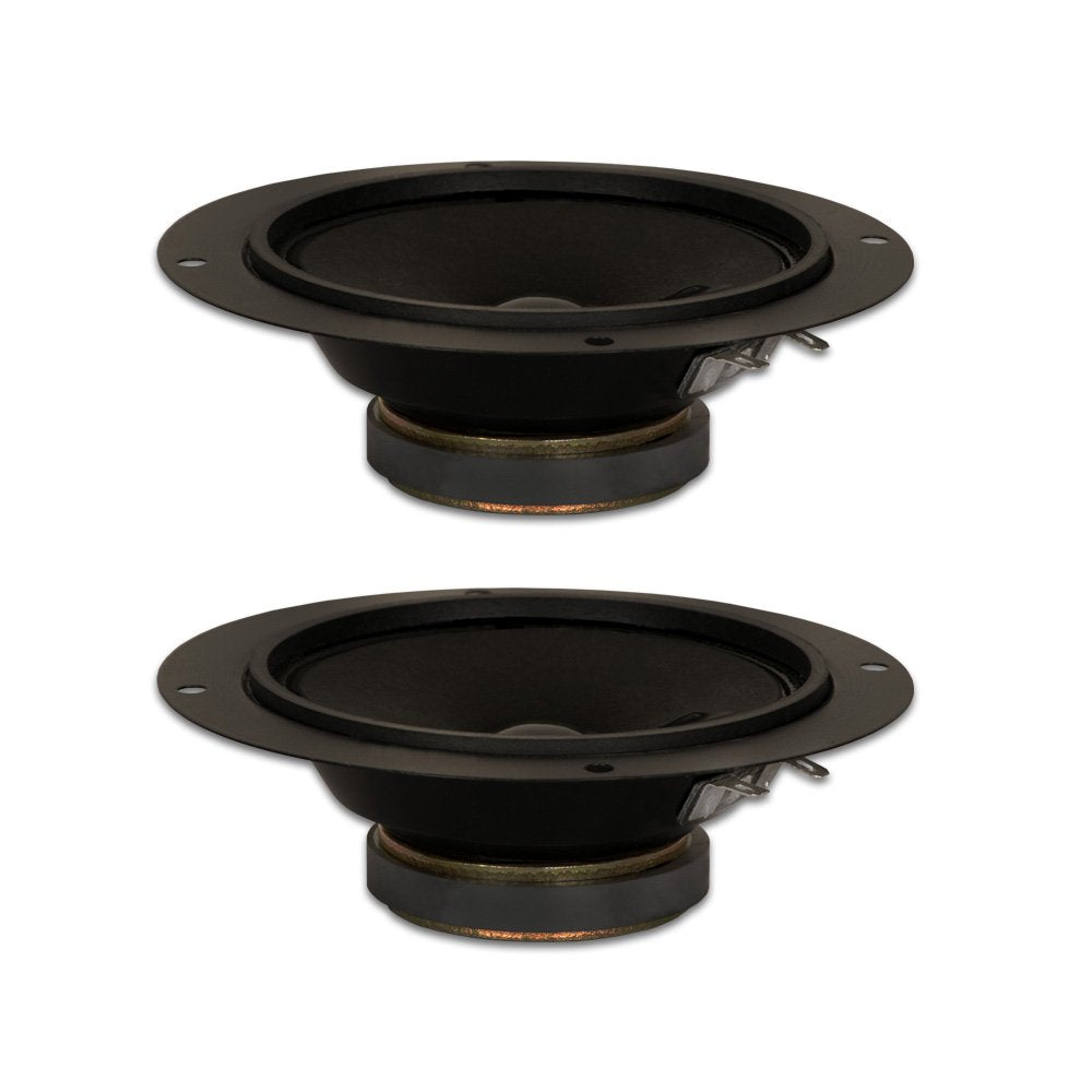 2 Goldwood Sound Gm-35 Black 5.25 Cone Midranges 80 Watt Each 8Ohm Replacement Mids