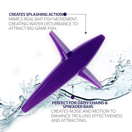 5" Bird Teaser Trolling Lures, 10 Pcs Purple Offshore Fishing Baits for Mahi Mahi & Big Game Tuna