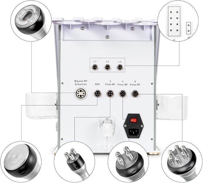 6-in-1 Body Sculpting Device with LCD Display, White [with Dedicated Site for Technical Support, Tutorials, and Warranty]